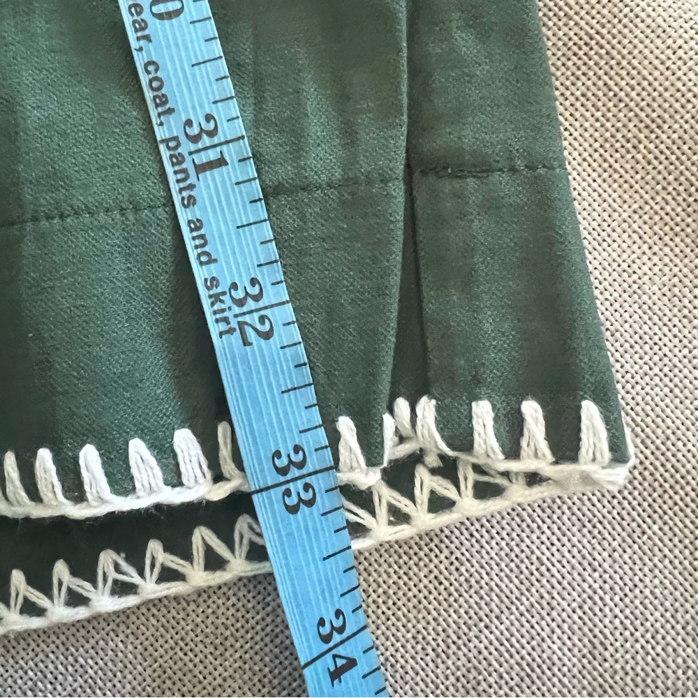 Tuckernuck Pomander place Finley flutter sleeve mini dress xs Green stitching - Picture 10 of 11